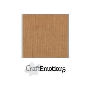 (001232/1270)CraftEmotions linen cardboard 10 Sh mocha LHC-28 A4 250gr