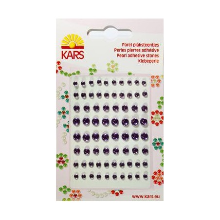 Pierres rondes adhésives à facettes lavende