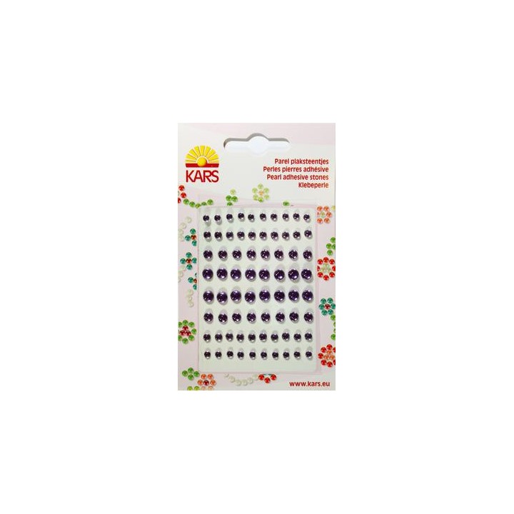 Pierres rondes adhésives à facettes lavende