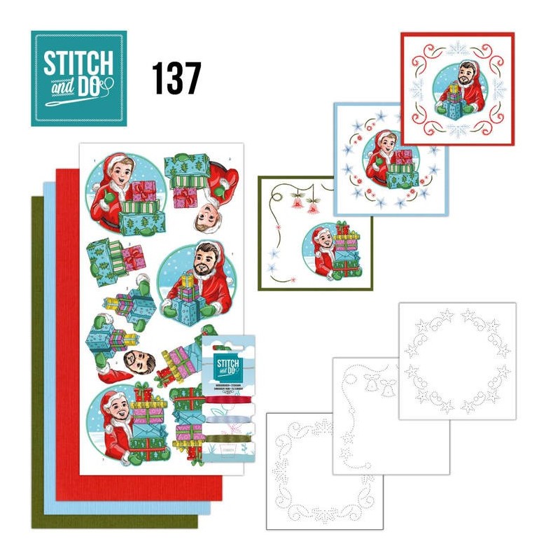 (STDO137)Stitch and Do 137 - Yvonne Creations - Big Guys - Christmas