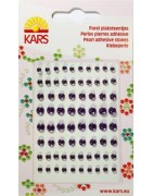 Pierres rondes adhésives à facettes lavende