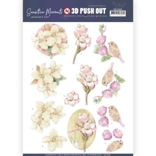 (SB10468)3D Push Out - Jeanine's Art - Sensitive Moments - Freesias