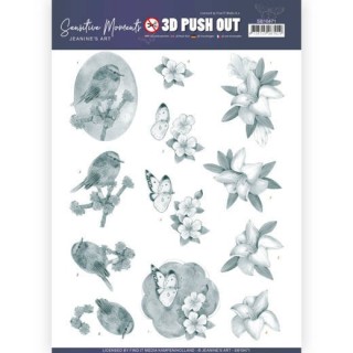 (SB10471)3D Push Out - Jeanine's Art - Sensitive Moments - Grey Lily