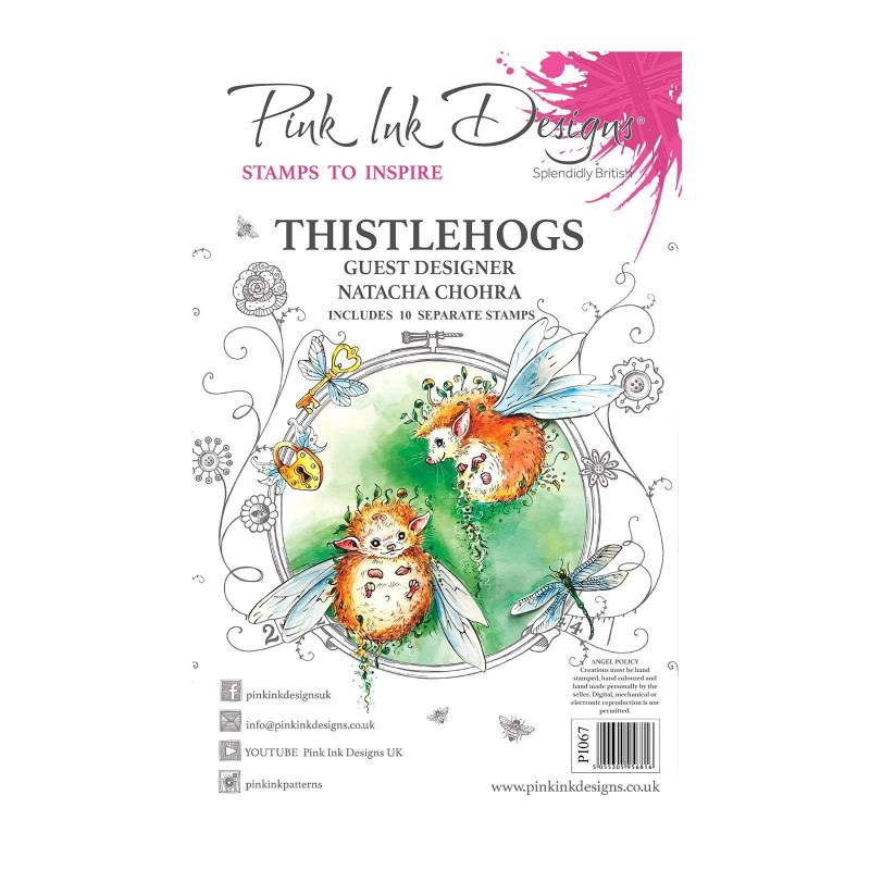(PI067)Pink Ink Designs Clear stamp Thistlehogs