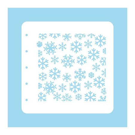 (COLST004)Nellies Choice Stencil Christmas Time -Snowflakes - for MSTS001