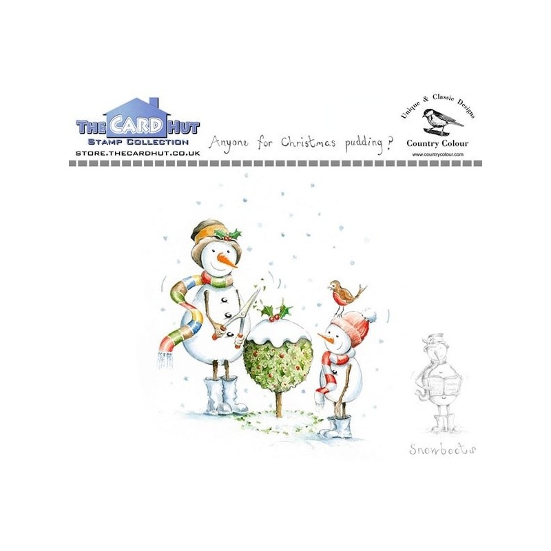 (CCSBCP)The Card Hut Snowboots: Anyone For Christmas Pudding Clear Stamps