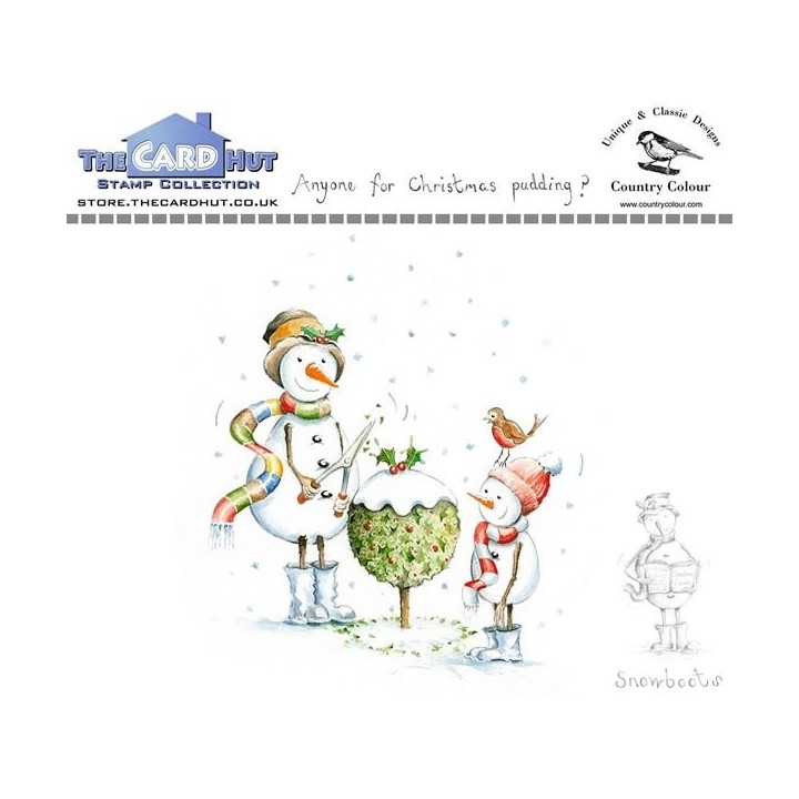 (CCSBCP)The Card Hut Snowboots: Anyone For Christmas Pudding Clear Stamps