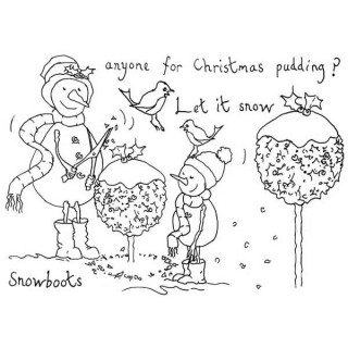 (CCSBCP)The Card Hut Snowboots: Anyone For Christmas Pudding Clear Stamps