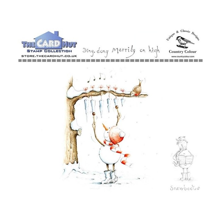 (CCSBDD)The Card Hut Snowboots: Ding Dong Merrily on High Clear Stamps
