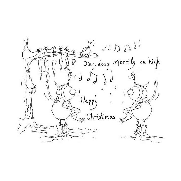 (CCSBDD)The Card Hut Snowboots: Ding Dong Merrily on High Clear Stamps