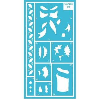 Pergamano stencil candle (33308)