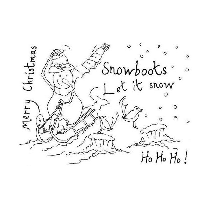 (CCSBMC)The Card Hut Snowboots: Merry Christmas Clear Stamps