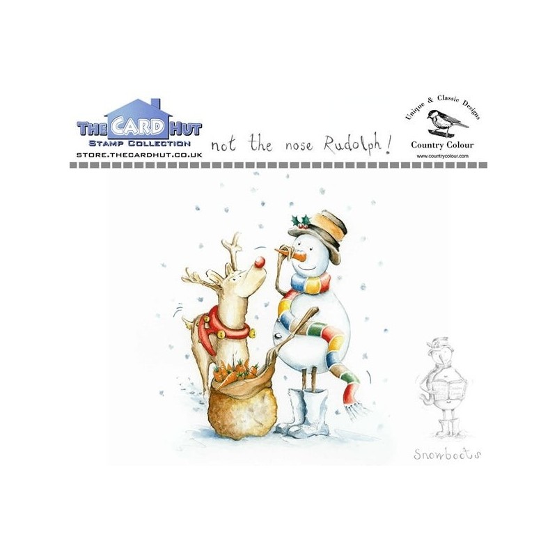(CCSBNR)The Card Hut Snowboots: Not the Nose Rudolph Clear Stamps