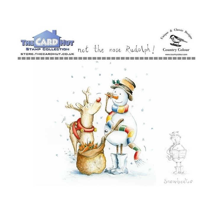 (CCSBNR)The Card Hut Snowboots: Not the Nose Rudolph Clear Stamps
