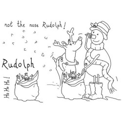 (CCSBNR)The Card Hut Snowboots: Not the Nose Rudolph Clear Stamps