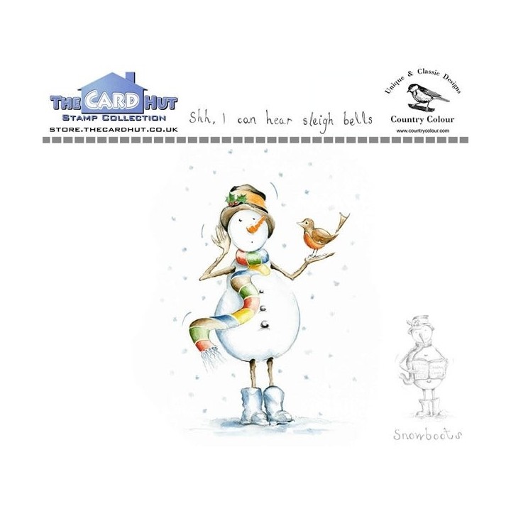 (CCSBSB)The Card Hut Snowboots: Shh, I Hear Sleigh Bells Clear Stamps