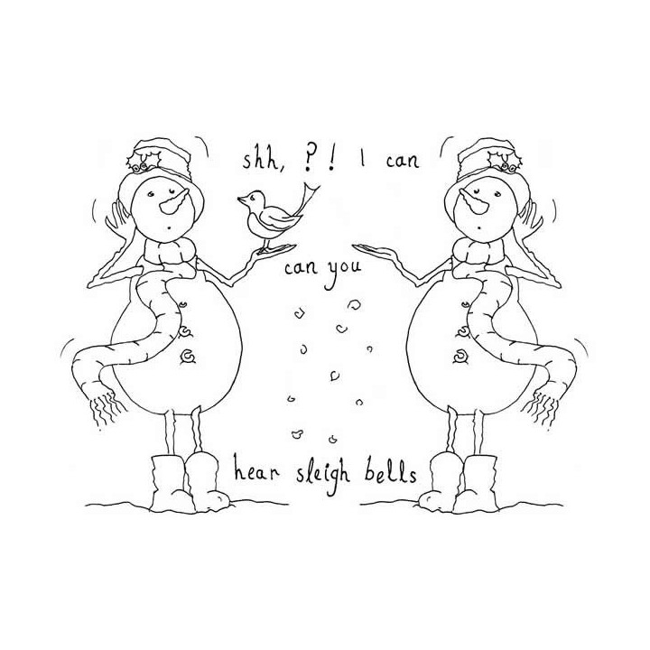 (CCSBSB)The Card Hut Snowboots: Shh, I Hear Sleigh Bells Clear Stamps