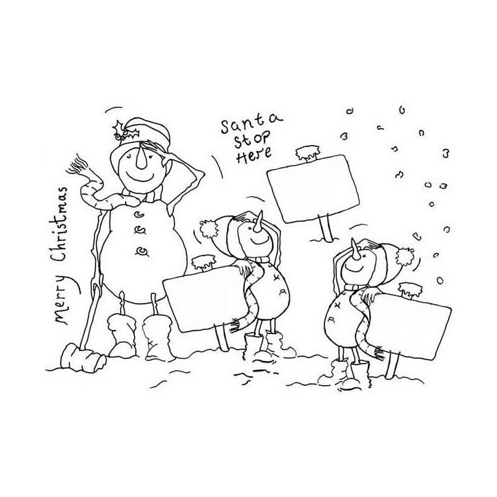 (CCSBSH)The Card Hut Snowboots: Santa Stop Here Clear Stamps