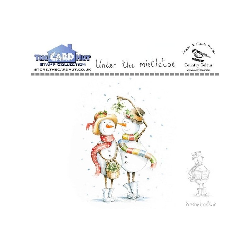 (CCSBUM)The Card Hut Snowboots: Under the Mistletoe Clear Stamps