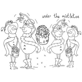 (CCSBUM)The Card Hut Snowboots: Under the Mistletoe Clear Stamps