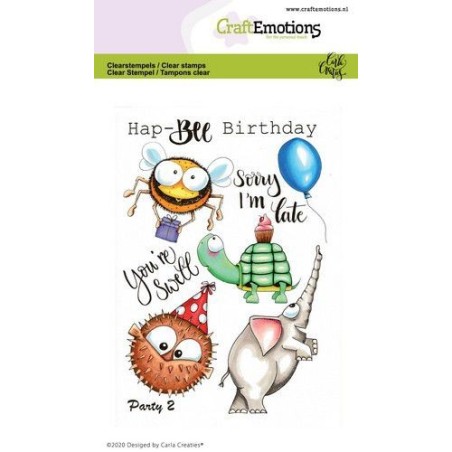 (1690)CraftEmotions clearstamps A6 - Party 2 Carla Creaties