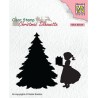 (CSIL013)Nellie's Choice Clear stamps Christmas Silhouette Thank you Santa!!