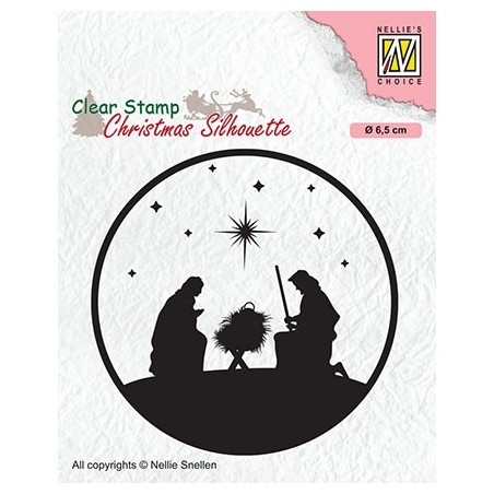 (CSIL014)Nellie's Choice Clear stamps Christmas Silhouette Nativity-3