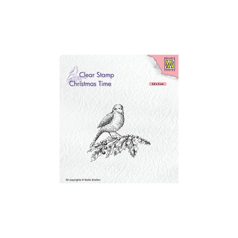(CT032)Nellie's Choice Clear stamps Christmas Times Bird on hobbybranch
