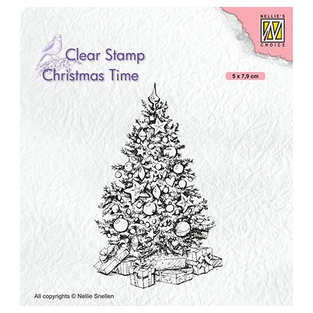 (CT035)Nellie's Choice Clear stamps Christmas Times Christmas tree