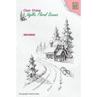 (IFS023)Nellie`s Choice Clearstamp - Wintery house