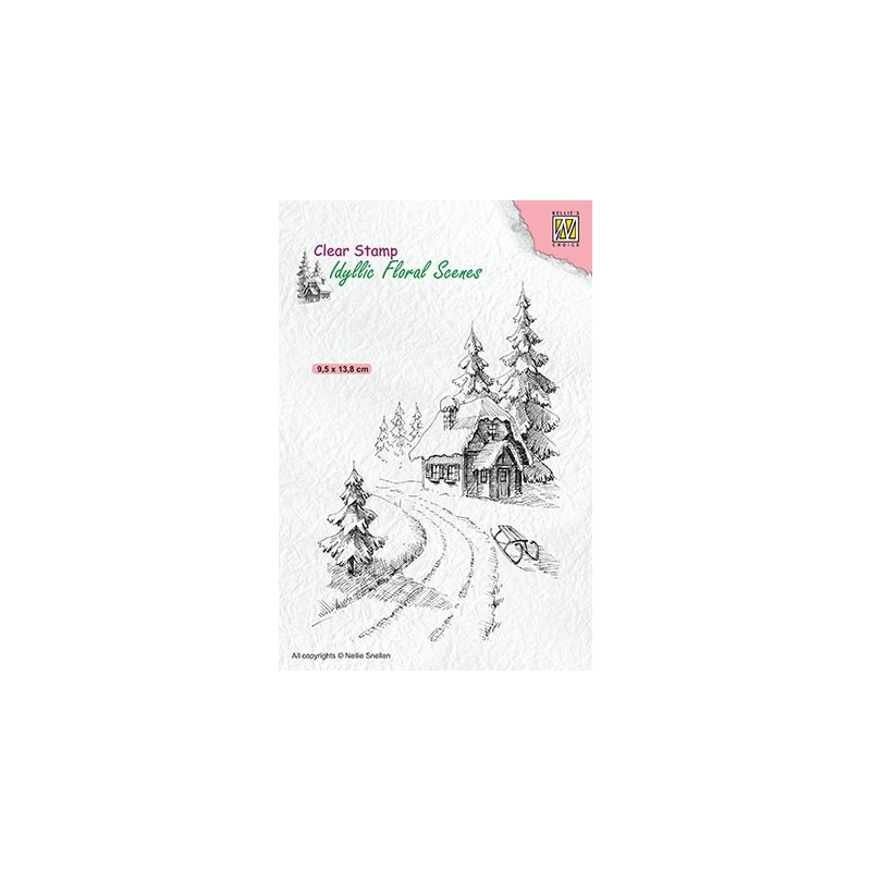 (IFS023)Nellie`s Choice Clearstamp - Wintery house