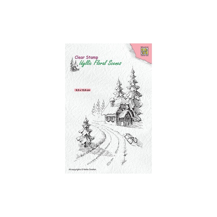(IFS023)Nellie`s Choice Clearstamp - Wintery house