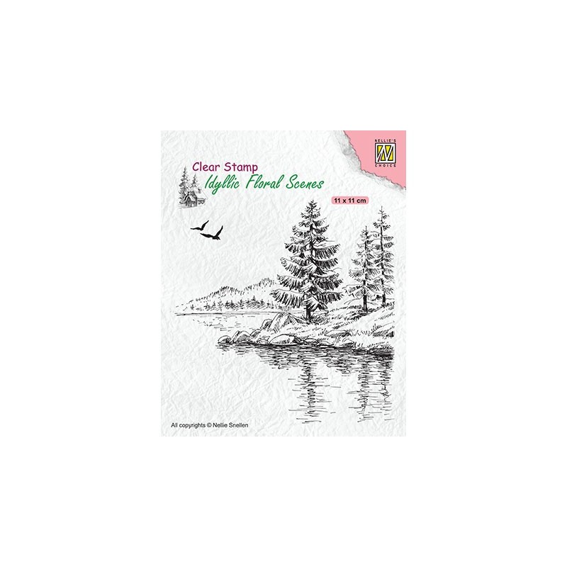 (IFS025)Nellie`s Choice Clearstamp - Wintery water's edge