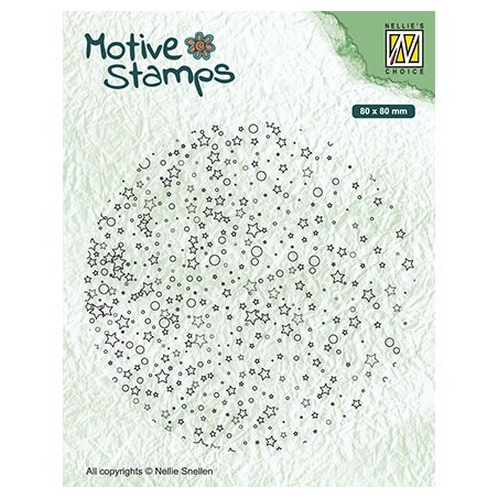 (TXCS019)Nellie's Choice Clear Stamp Stars & dots