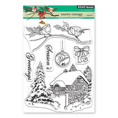 (30-515)Penny Black Stamp clear Sets Snowy Cottage