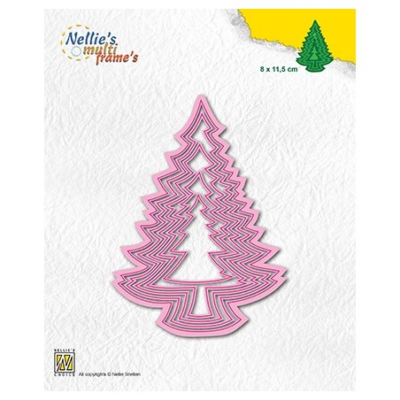 (MFD136)Nellie's Multi frame Block Die Christmas trees-3