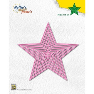 (MFD137)Nellie's Multi frame Block Die 5-point stars