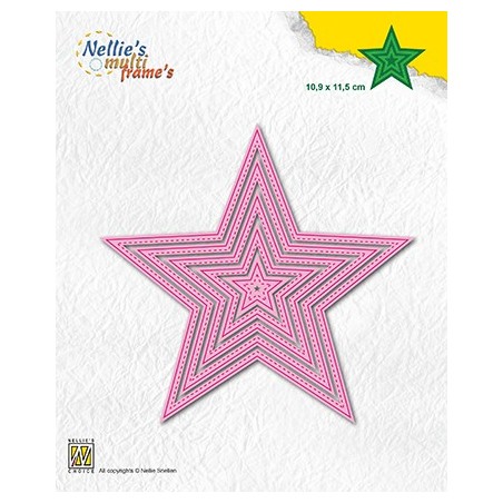 (MFD137)Nellie's Multi frame Block Die 5-point stars