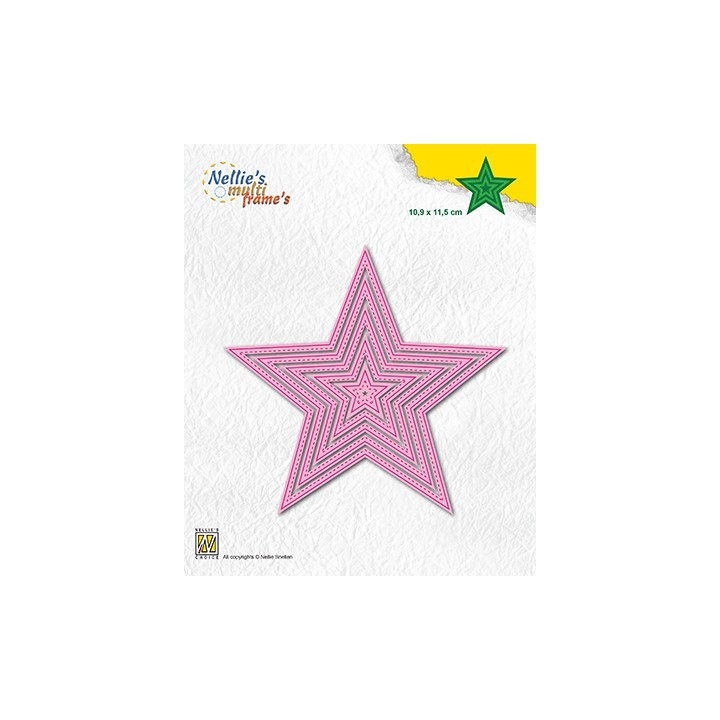 (MFD137)Nellie's Multi frame Block Die 5-point stars