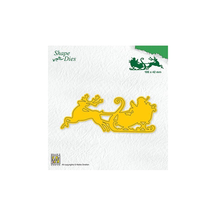 (SD181)Nellie's Shape Dies Santa in sledge