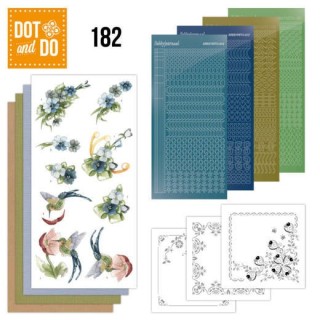 (DODO182)Dot and Do 182 - Precious Marieke - Blue Flowers