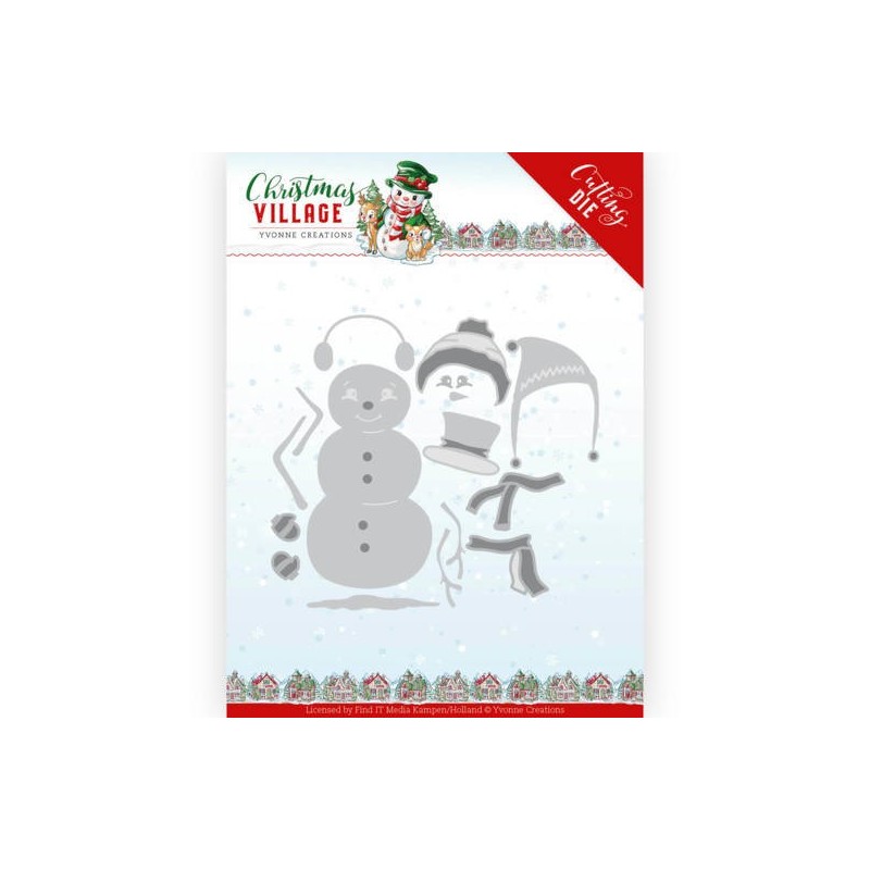 (YCD10208)Dies - Yvonne Creations - Christmas Village - Build Up Snowman