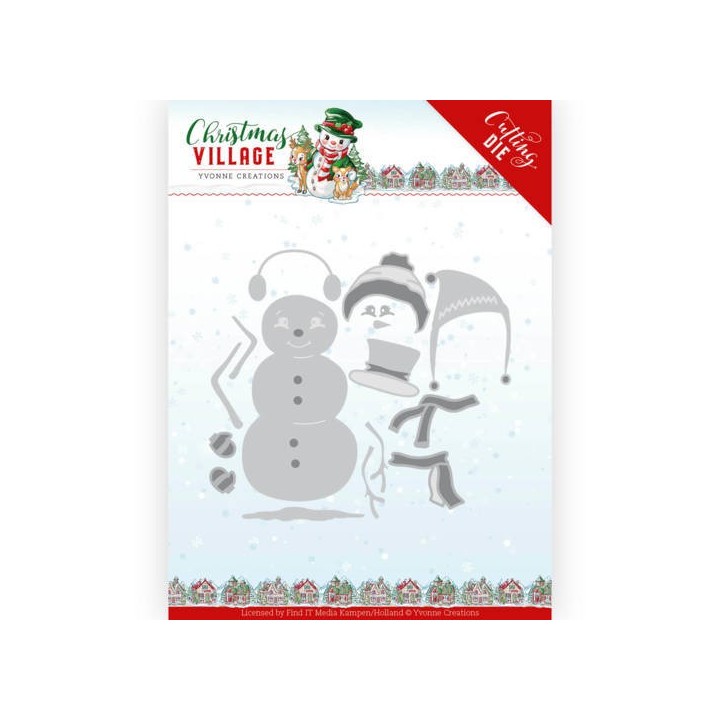 (YCD10208)Dies - Yvonne Creations - Christmas Village - Build Up Snowman