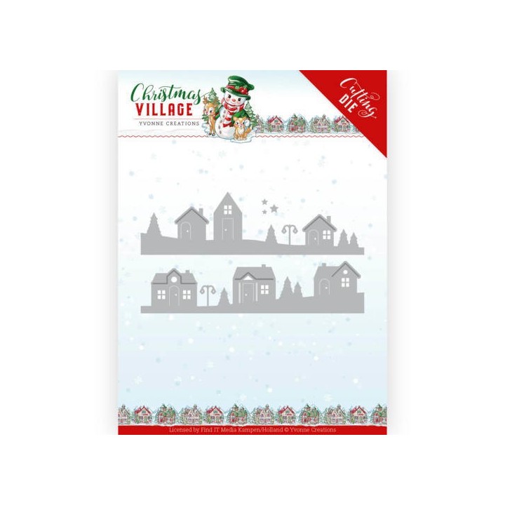 (YCD10213)Dies - Yvonne Creations - Christmas Village - House Scene