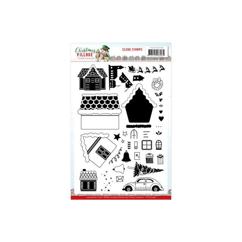 (YCCS10059)Clear Stamps - Yvonne Creations - Christmas Village