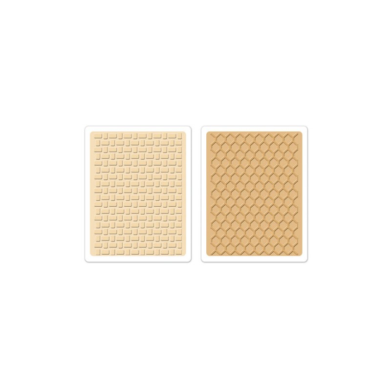 (658455)Embossing folders Basket Weave & Honeycomb