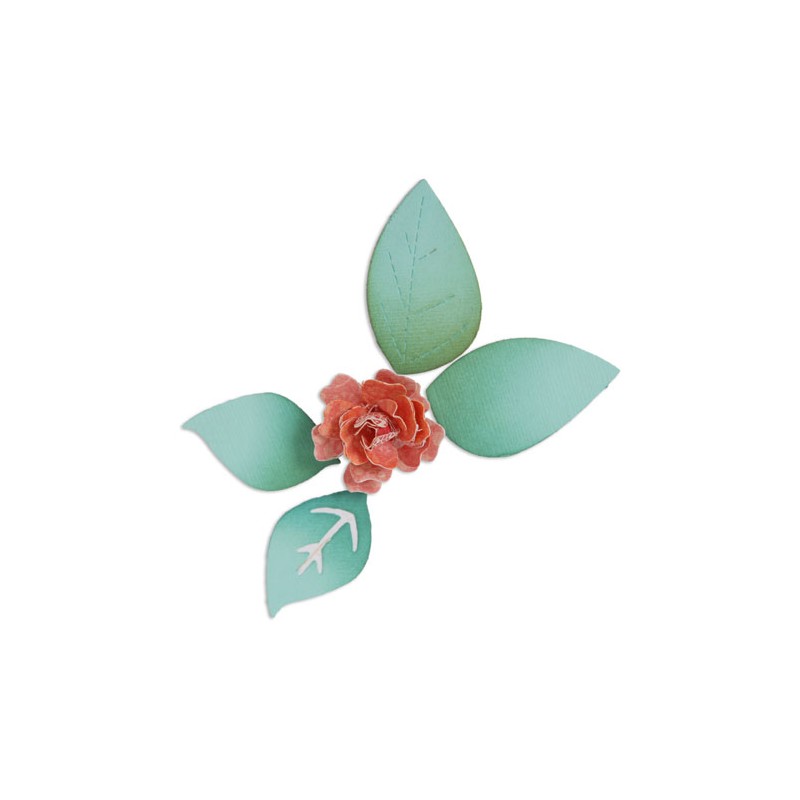 (658501)Sizzlits Die - Flower, Bloom w/Leaves 3-D