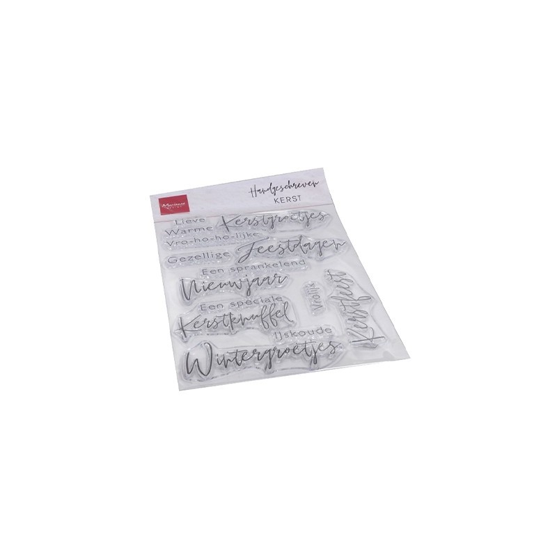 (CS1067)Clear stamp Handgeschreven - Kerst