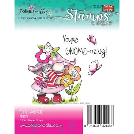 (PD8076)Polkadoodles Gnome-azing Clear Stamps