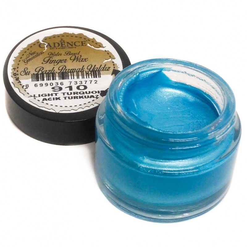 (01 015 0910 0020)Cadence Water Based Finger Wax Light Turquoise 20 ML
